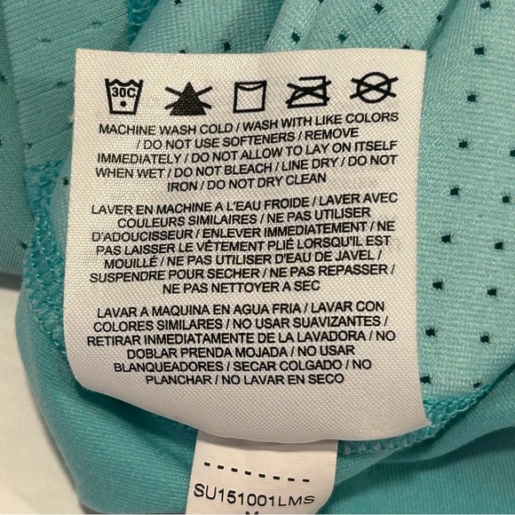 Nike Dri-Fit Racerback Tank Top Women's Size M, Teal Mesh Running Athletic Shirt - Picture 8 of 9